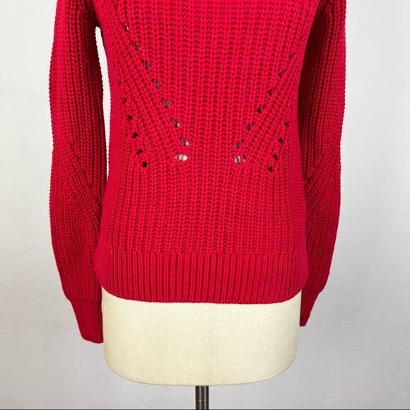 Lucky Brand Red Cable Knit Sweater - Picture 4 of 7